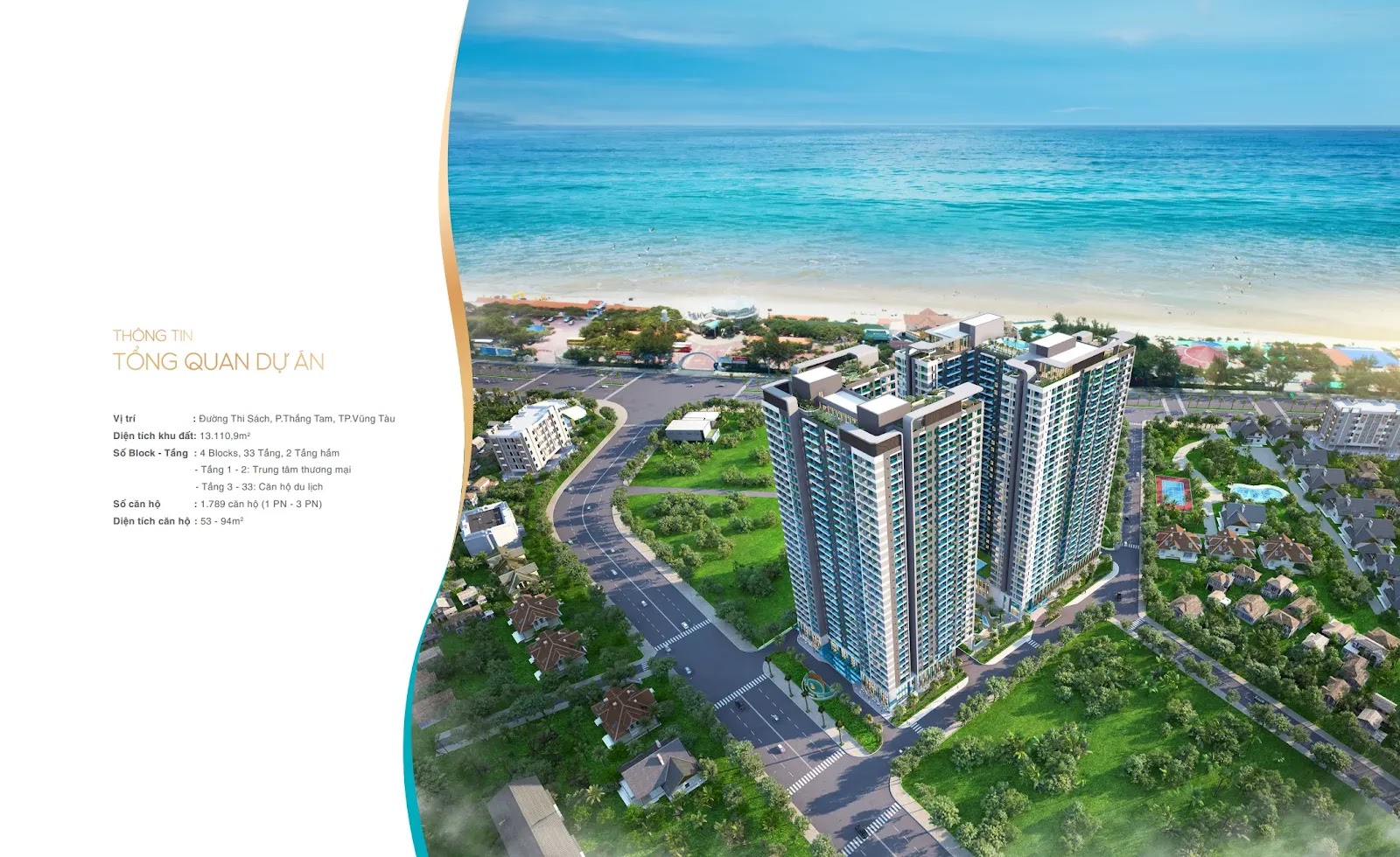 Bảng tổng quan thông số quy hoạch dự án căn hộ Vũng Tàu Pearl 28 Thi Sách