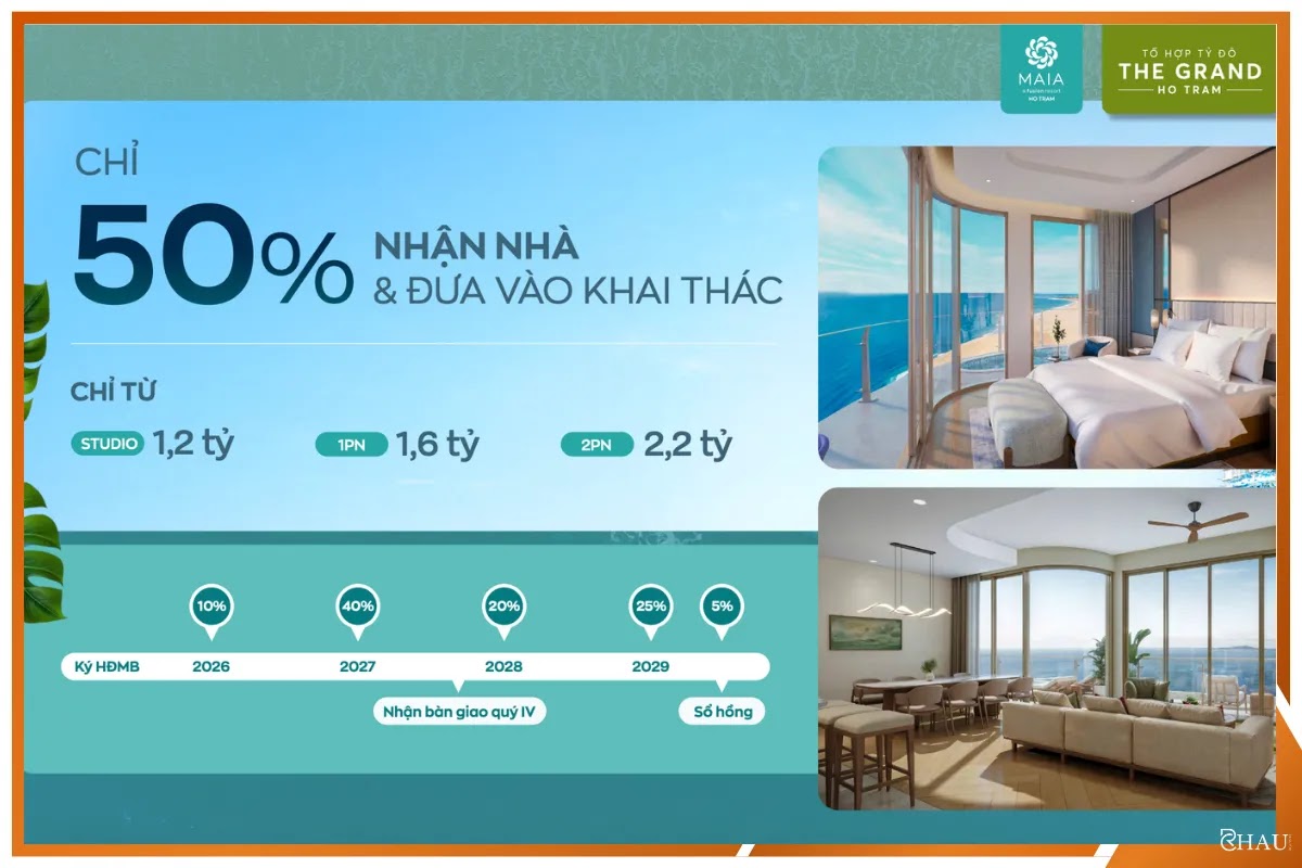 Giá Chi Tiết Căn Hộ Condotel Maia Resort Hồ Tràm