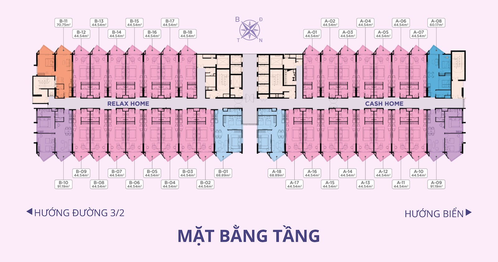 Mặt bằng căn hộ biển polaris