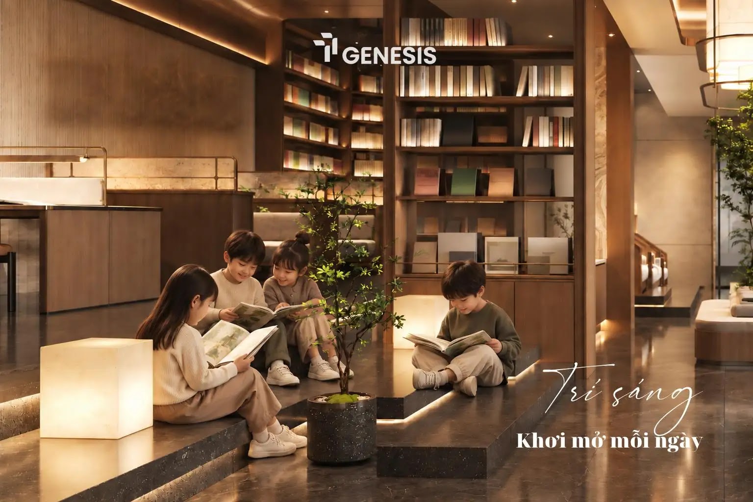 Thư viện trung tâm 24 trên 7 và không gian làm việc sáng tạo tại TT Genesis