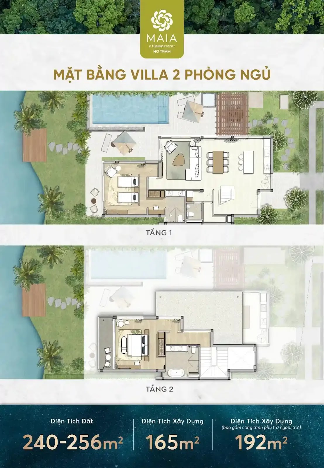 Villa Seaforest Maia Resort 2BR | Thoả mãn chuẩn sống Wellness 1 0d6a2ec0 layout villa maia 2br