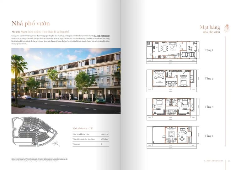 Nhà Phố Vườn 4 Tầng La Vida Residences Vũng Tàu: Mặt Bằng Layout Chi Tiết & Giỏ Hàng Chuyển Nhượng 2026