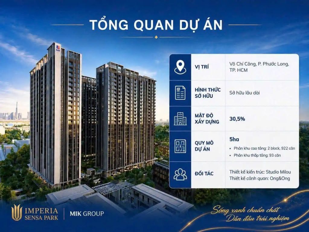 Dự Án Imperia Sensa Park MIK Thủ Đức: Bảng Giá & Giỏ Hàng Cập Nhật 2026